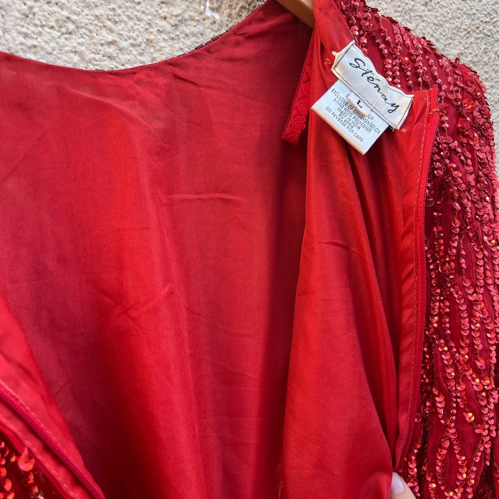 Vintage 80’s/90’s red sequin dress - Picture 12 of 12
